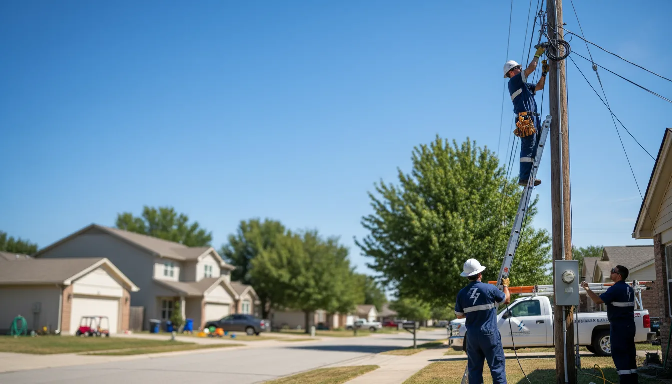 Residential electrician providing installation services in Riverdale, NE
